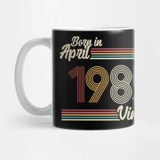 Vintage Born in April 1985 Mug